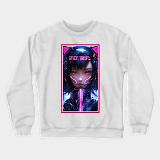 Anime Race Girl | High Quality Anime Artwork | Chibi Manga Anime Art Crewneck Sweatshirt